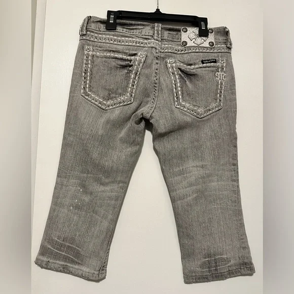 Miss Me gray cropped jeans size 26 - Picture 2 of 7